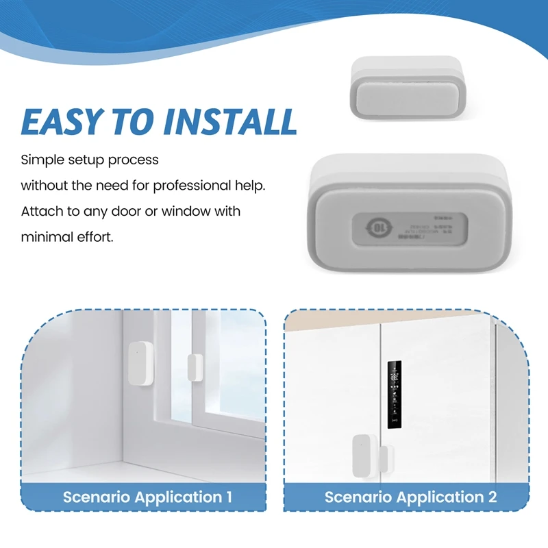 Door Window Sensor Smart Home Security Window Detector Door Sensor Switch Handle Window Alarm Contact Sensor