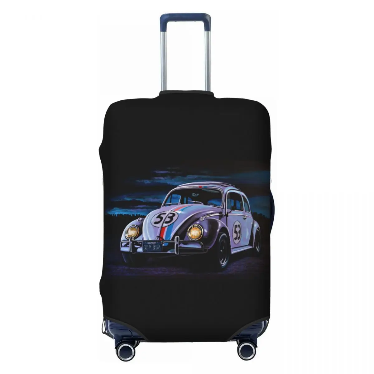 

Custom Classic Racing Car Herbie Luggage Cover Cute Suitcase Protector Covers Suit For 18-32 inch