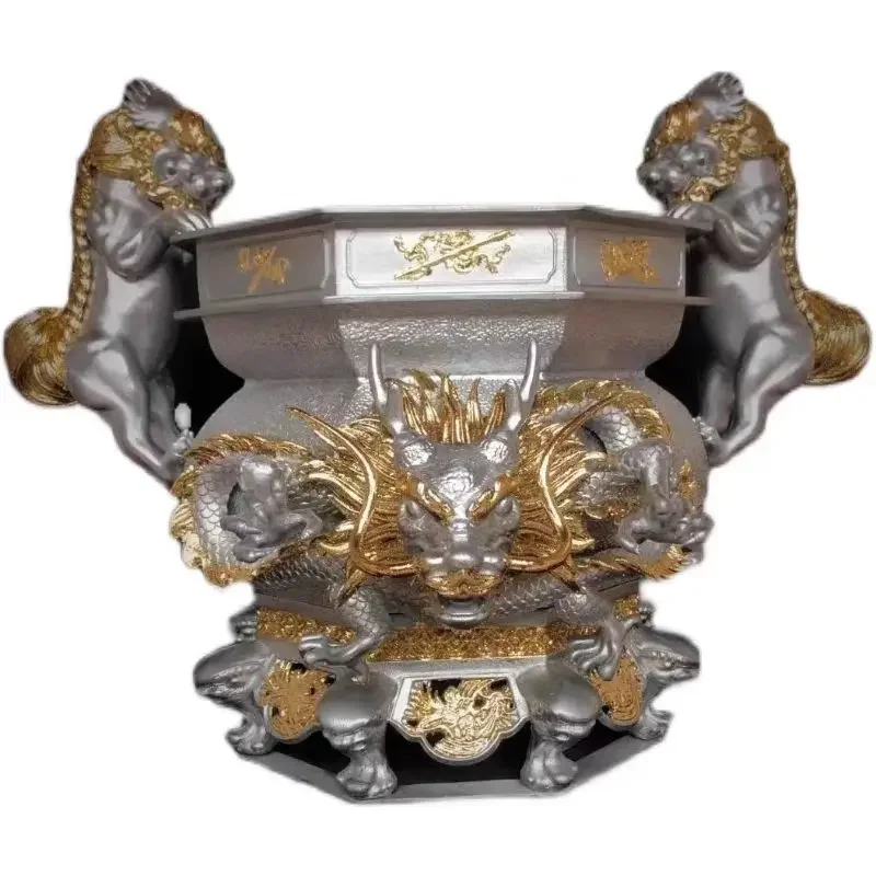 Tin Raptor Double Lion Eight Treasures Incense Burner Tin Incense Burner Five Incense Burner