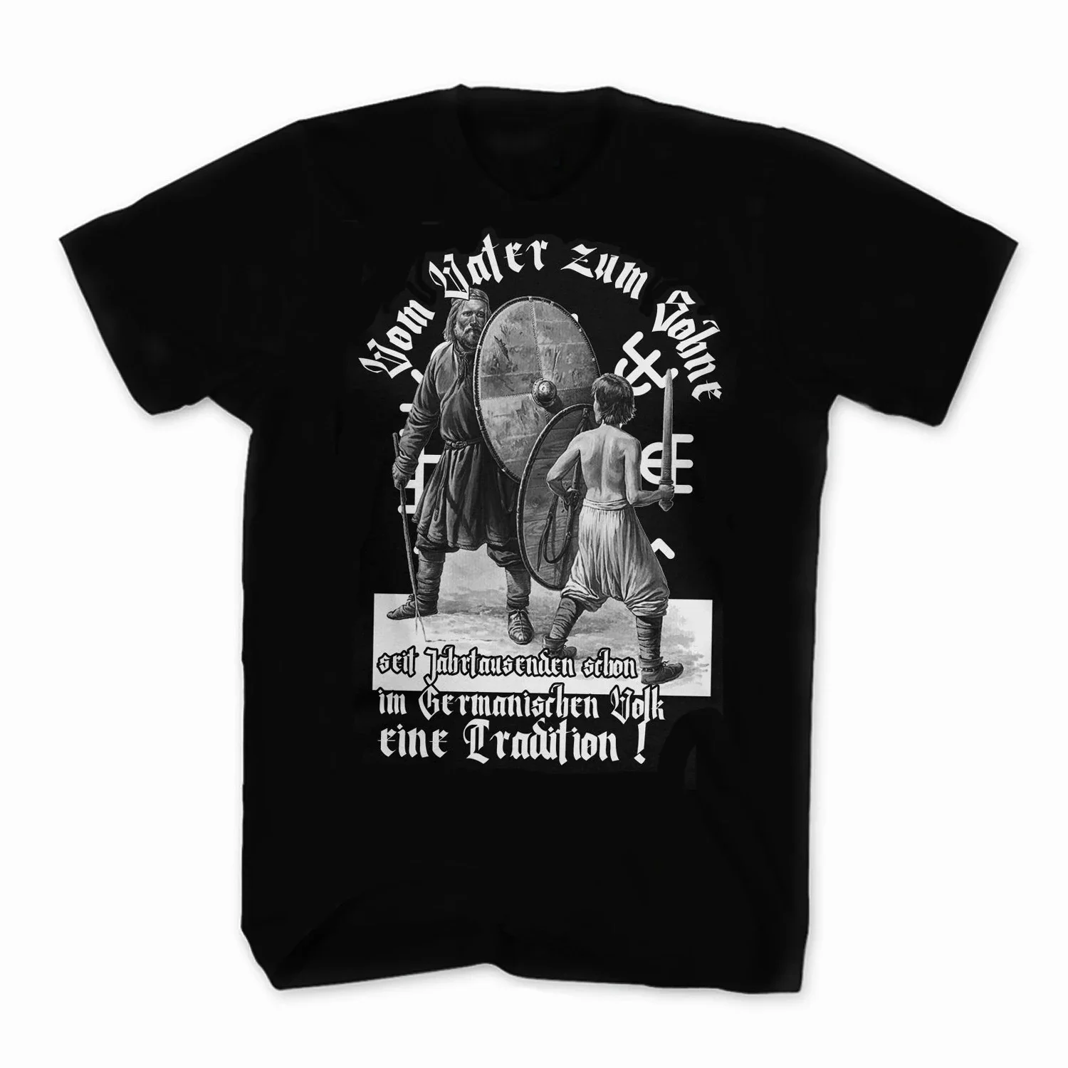 Vom vater zum sohn. Odin Deutschland Wikinger Tradition Vater Kind Sprichwort T-Shirt. Sommer Baumwolle Kurzarm O-Ausschnitt Herren T-Shirt neu