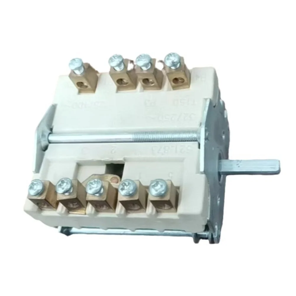 Stove Switch 250V 32A 6 Position Rotary Gear Switch for Electric Stoves Ovens Grills and Commercial Kitchen Appliances