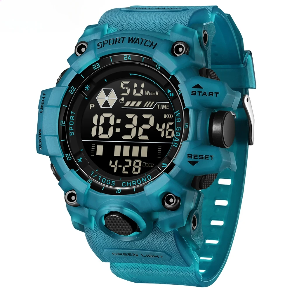 

SANDA 6229 Digital Watch Military Sports Style LED Wristwatches 50m Waterproof Back Light Stopwatch Watch for Men