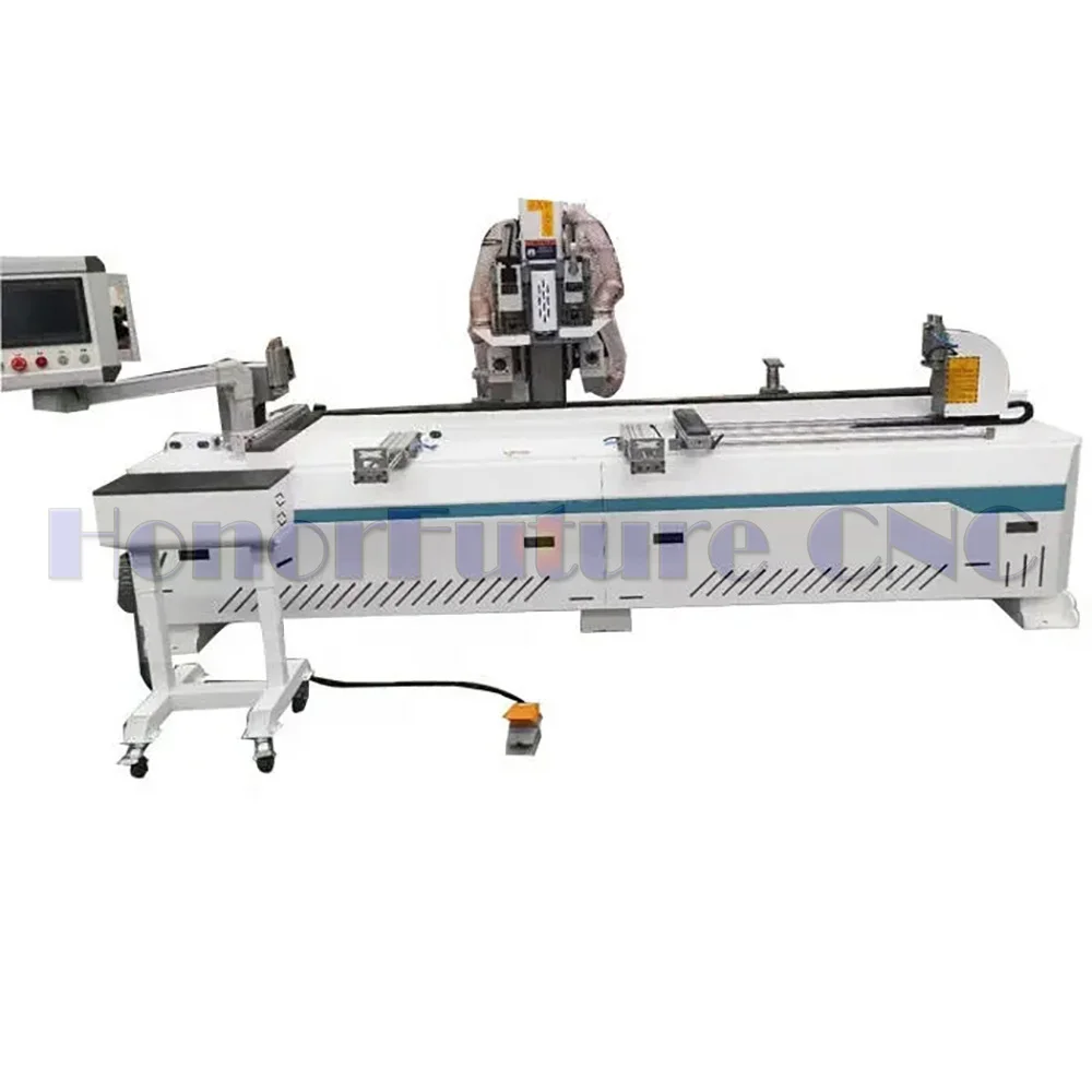 Hfc2800 Cnc Wood Door Lock Hole Mortising Drilling Machine For Handle Keyhole Hinges Making