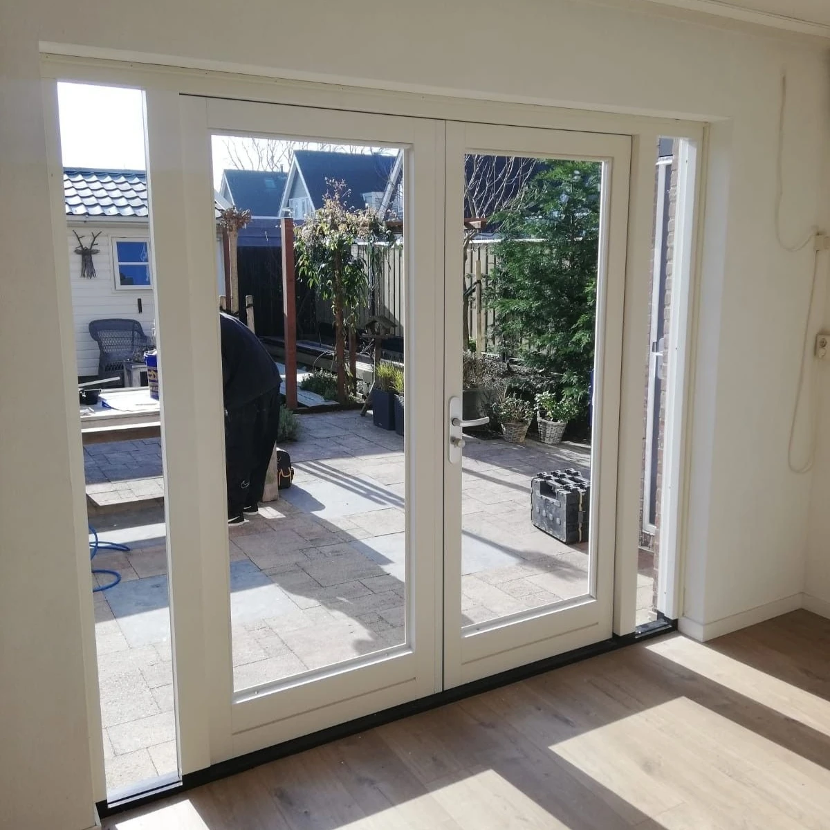 

New Aluminum Door Exterior and Interior Double Glazed Water Proof Tempered Glass Casement Door Residence Patio Balcony Doors