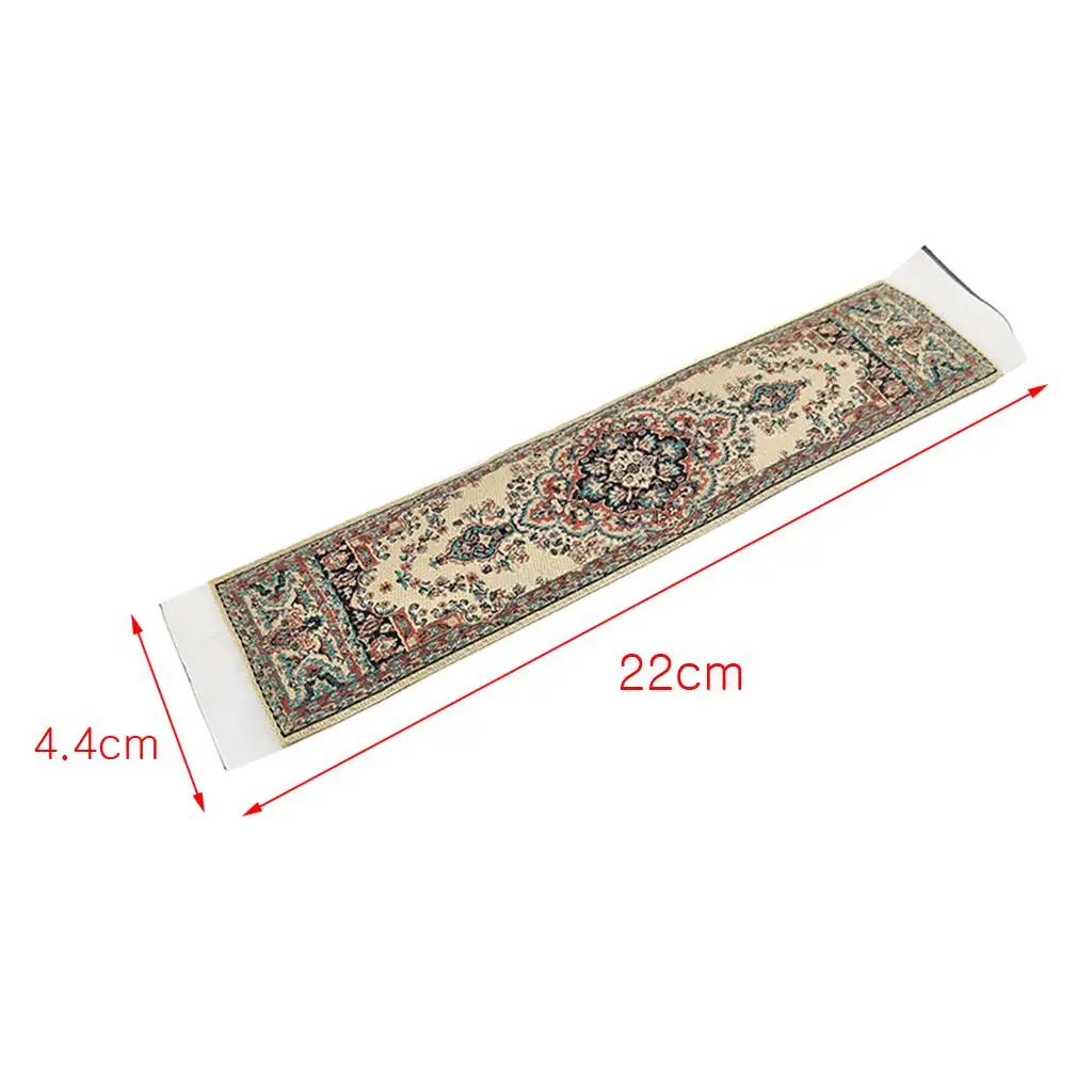 Tapis tissé Miniature de Style turc pour maison de poupée, meubles de chambre à coucher, 12ème