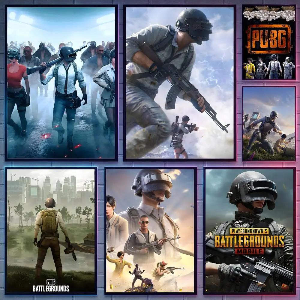 Image of Spiel PUBG: Battlegrounds Poster HD-Poster Anime Ästhetische Wandkunst für Spiele- und Anime-Liebhaber Schlafzimmer Gaming-Raum Dekoration Ideales Geschenk
