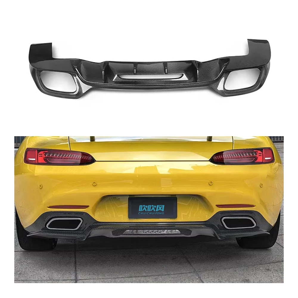 

High Quality Carbon Fiber Material Body Kit Rear Bumper Lip Diffuser Spoiler Splitter for GT GTS C190 Ver2