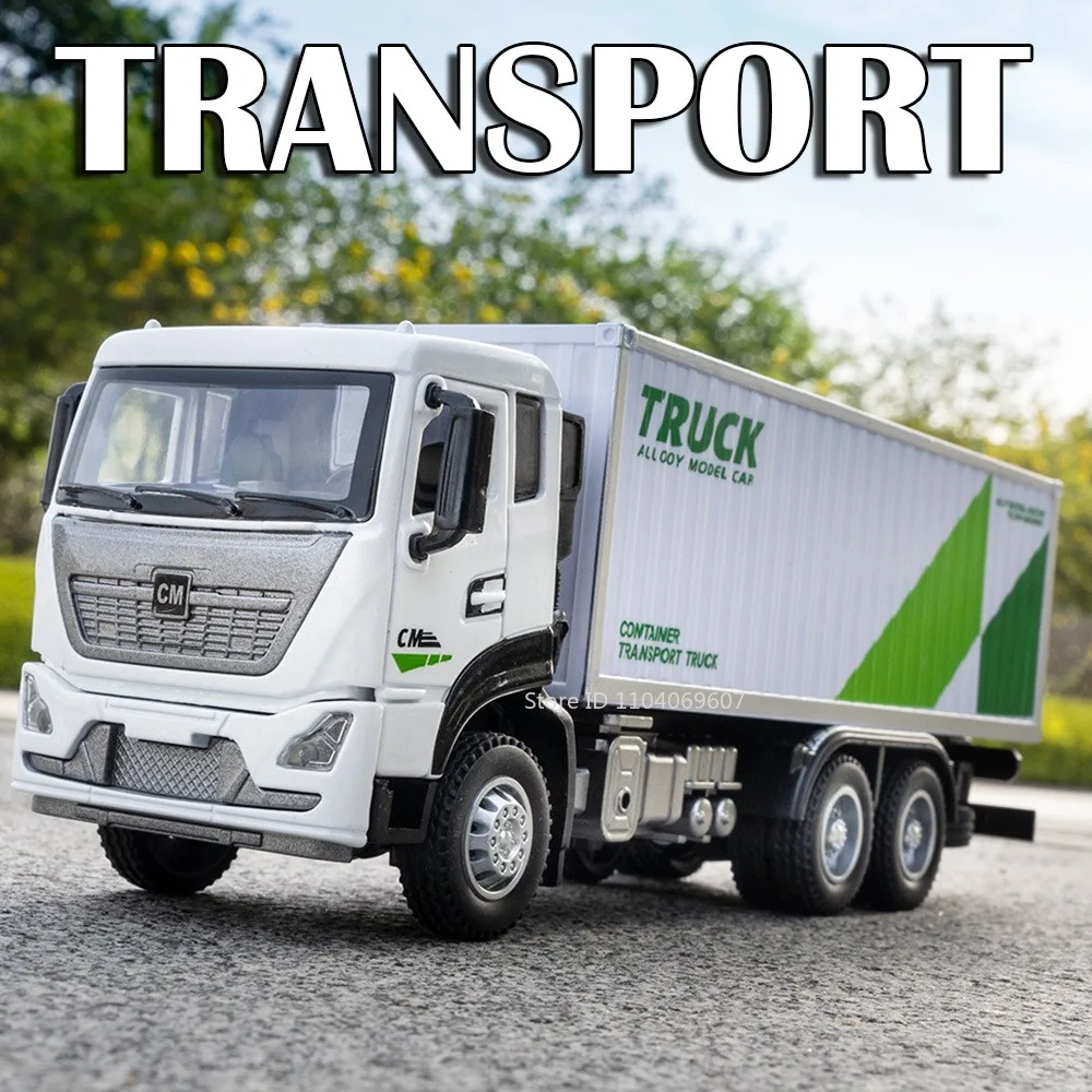 

1:32 контейнерный транспортный грузовик, игрушечные модели, металлические литые под давлением, городской санитарный подметальный прибор, звуковой свет, двери, открытые откатные подарки для мальчиков