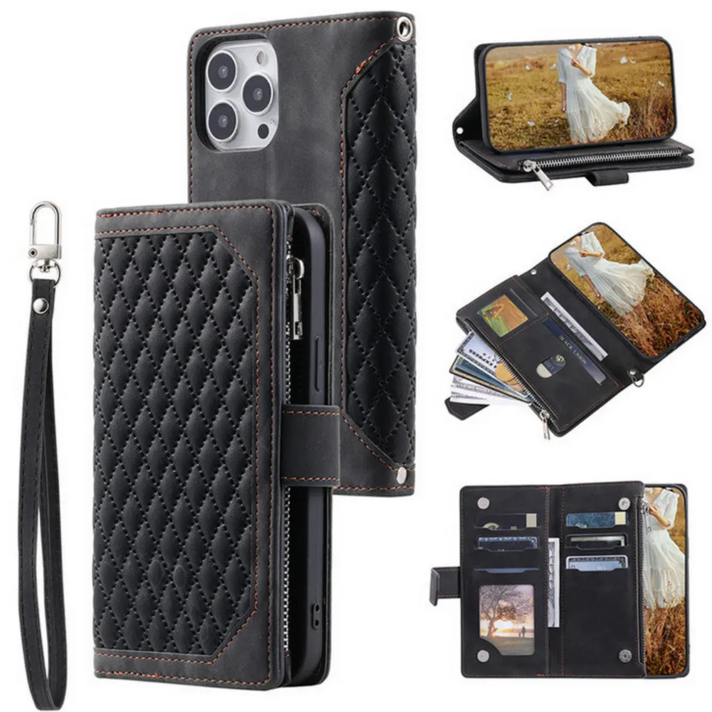 

1+Nord4 5G Flip Case Crossbody Strap Zipper Wallet Leather Coque For Oneplus Nord 4 Luxury Cover One Plus Nord 4 Funda Etui