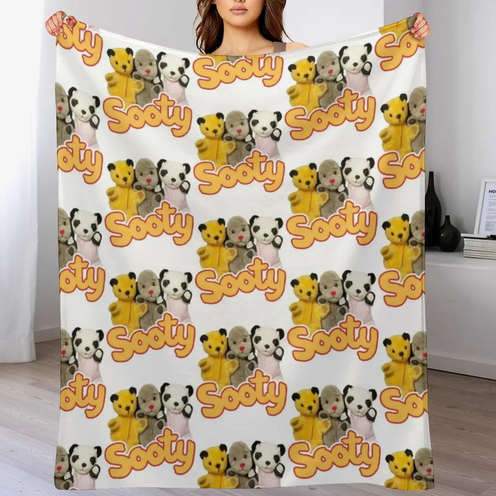 

Sooty and sweep Throw Blanket Nap Thermals For Travel Bed Fashionable blankets and throws Blankets