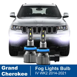 2 szt. Lampa przeciwmgielna samochodu Led do Jeep Grand Cherokee IV WK2 2014-2017 2018 2019 2020 2021 żarówki przednie światło przeciwmgielne akcesoria samochodowe Canbus