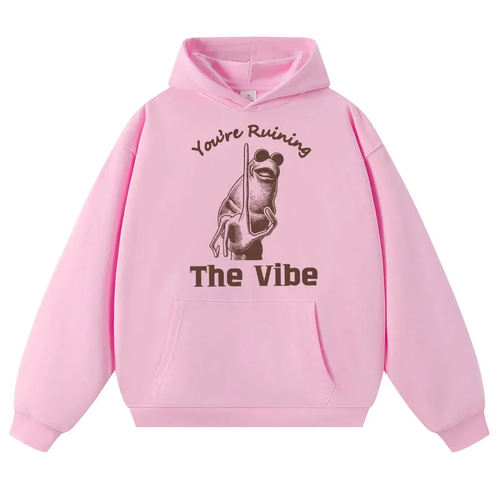 مضحك ماركوس دودة ميمي هوديس أنت تدمير فيبي الفكاهة الجرافيك البلوز الرجال النساء الصوف المتضخم عارضة البلوز