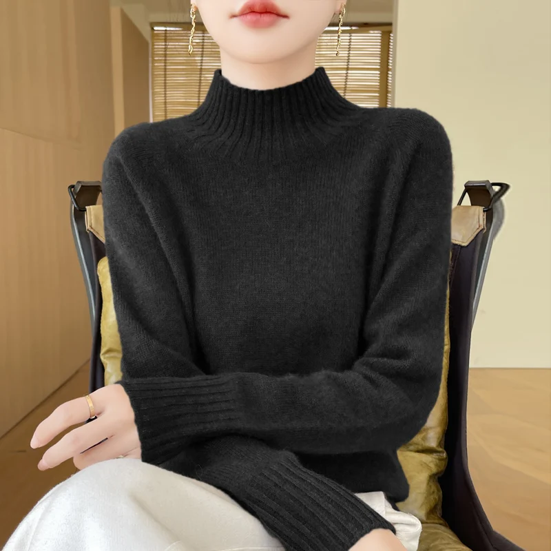 

Облегающий свитер с высоким воротом, теплый стильный женский осенне-зимний новый стиль, корейская версия, модный и утягивающий M15