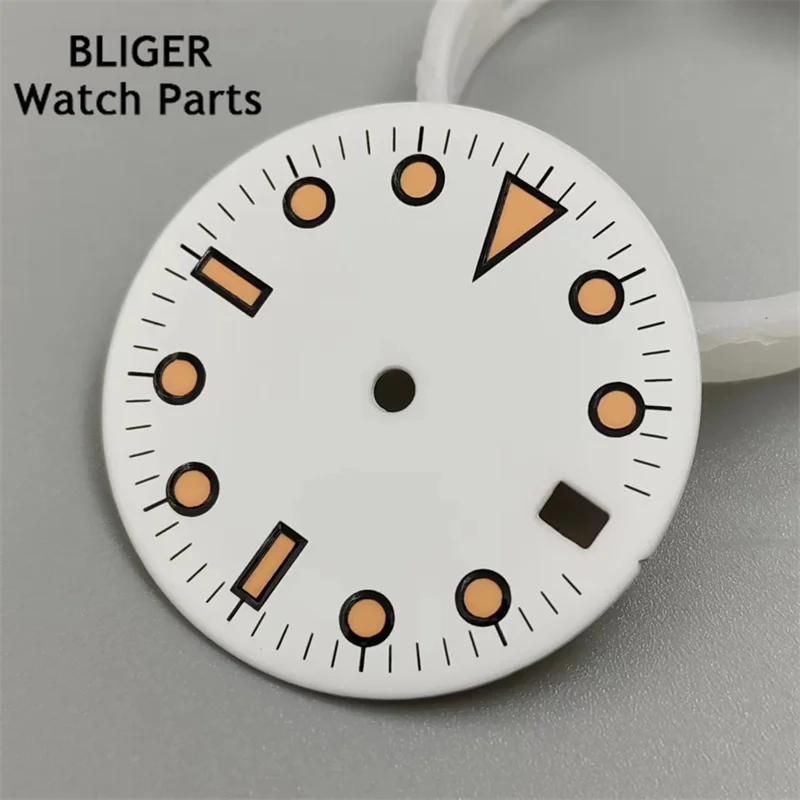 BLIGER-Cadran de Montre Sterys Noir Blanc Vert Shoous, Cadran Vert pour NH35, Fit 3.0, 39 Montres, Pièces Accessoires de Mouvement, 29mm