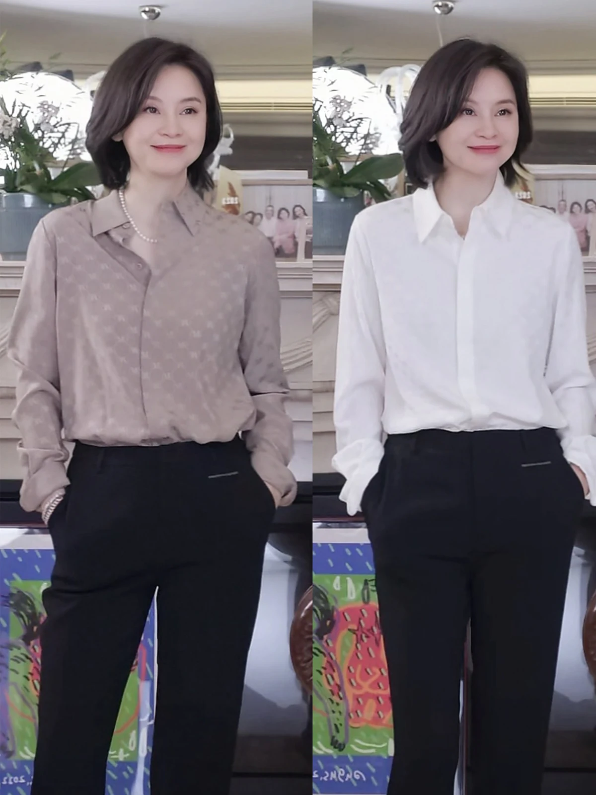 

Шелковая блузка Silk Serenade с вышивкой, 2 метра, длинный рукав, из шелкового сатина 6А, с отложным воротником, элегантная, модная, женская