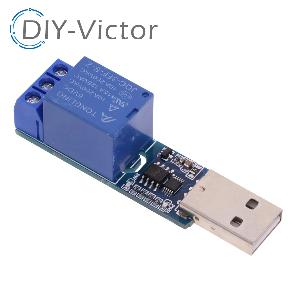 Controllo della porta seriale USB modulo relè a 1 canale 5V 10A CH340 protezione da sovracorrente interruttore di controllo del comando del Computer