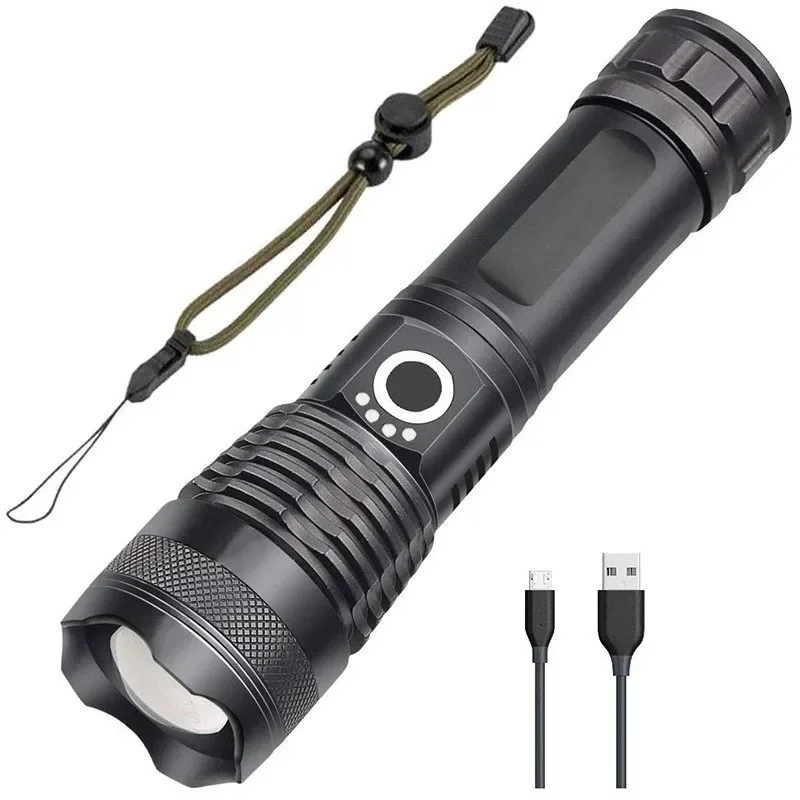 Imagem -05 - Lanterna Led Recarregável de Alta Potência Tocha de Núcleos Lanterna Usb Zoom para Acampar Uso ao ar Livre e de Emergência Xhp50