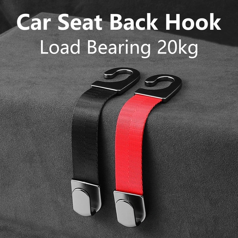 

2 шт. скрытый крючок для заднего сиденья автомобиля подголовник высокая интенсивность мягкий подвесной крючок 20 кг нагрузка износостойкая вешалка для заднего ряда