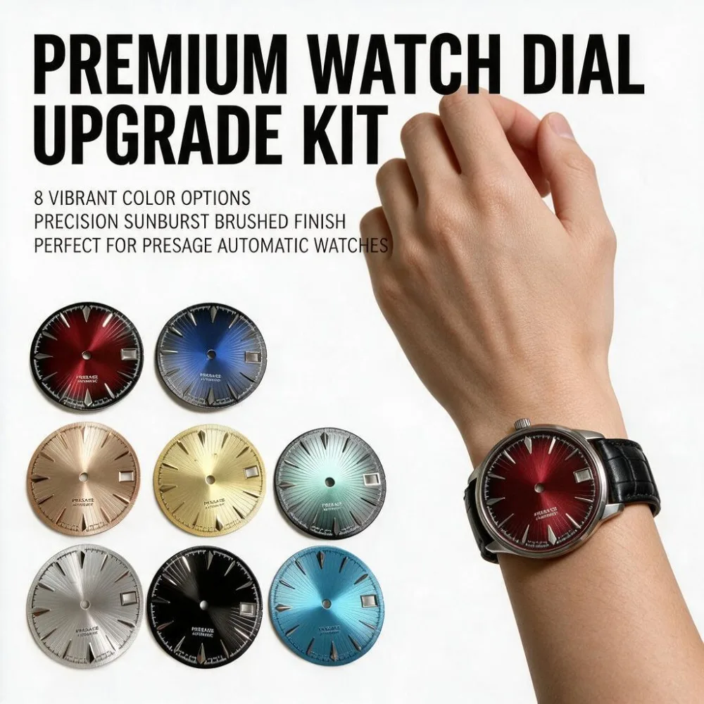 New Cocktail Color Dial Watch Mod Compatible with NH35 Automatic Mechanical Movement Multicolor Replacement Watch Face DIY Parts