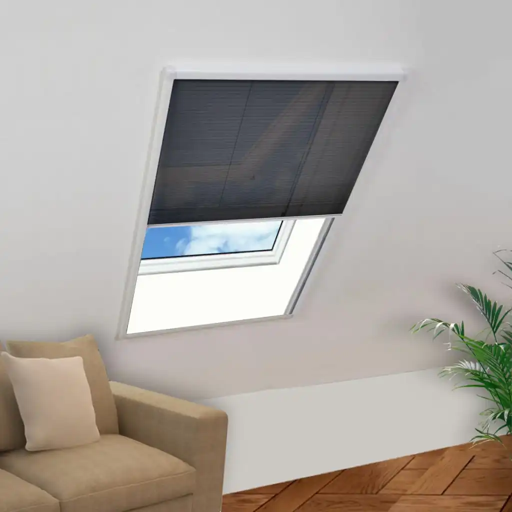 Plissiertes Fenstergitter, Aluminium, 60x80cm, Verschiedene Größen Verfügbar, Staub- und Insektenschutz, Multifunktionale Netzabdeckung