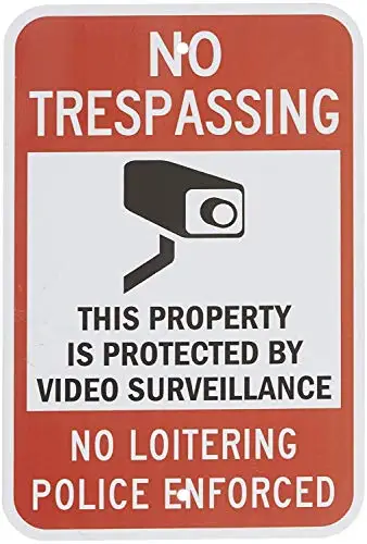 No Trespassing No Loitering Enforced Wall Poster Tin Sign Vintage BBQ Restaurant Dinner Room Cafe Shop Decor