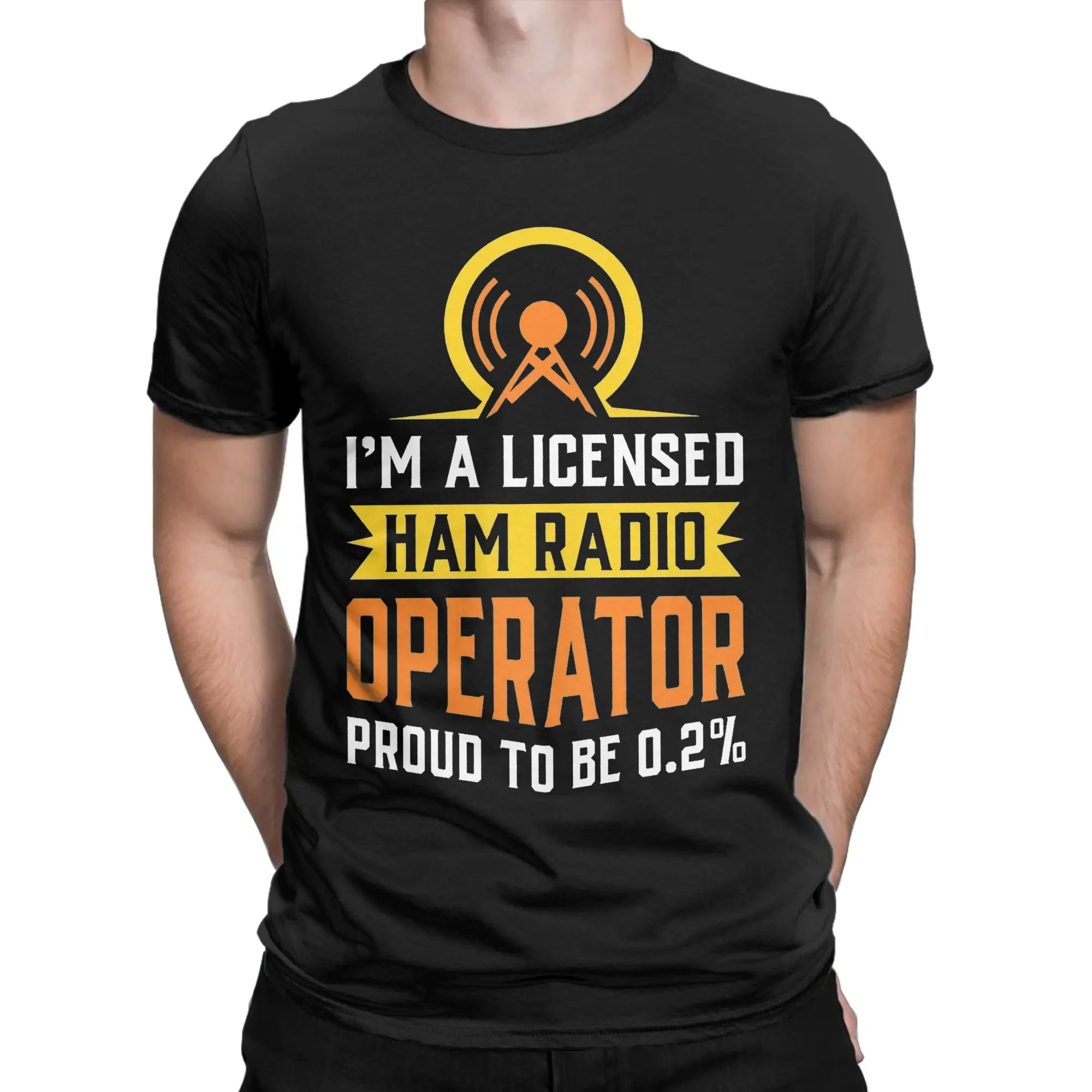 Harajuku Ham Radio Operator T-Shirt Men's Crewneck Short Sleeve Clothing  Cotton Summer TopsTops