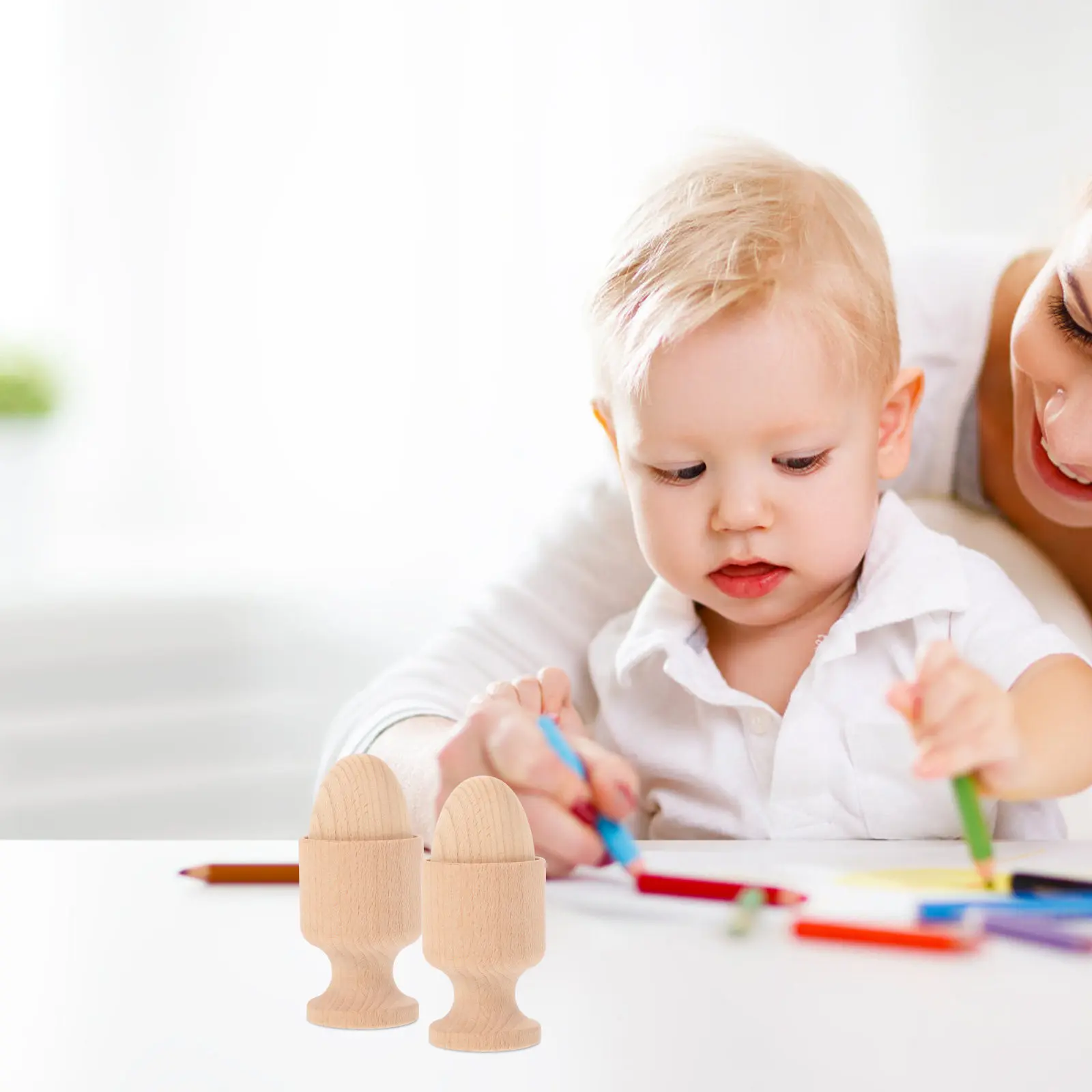 Montessori Wooden Egg Cup Set for Babies – Round Ball Sensory Toy for Early Learning and Preschool Development