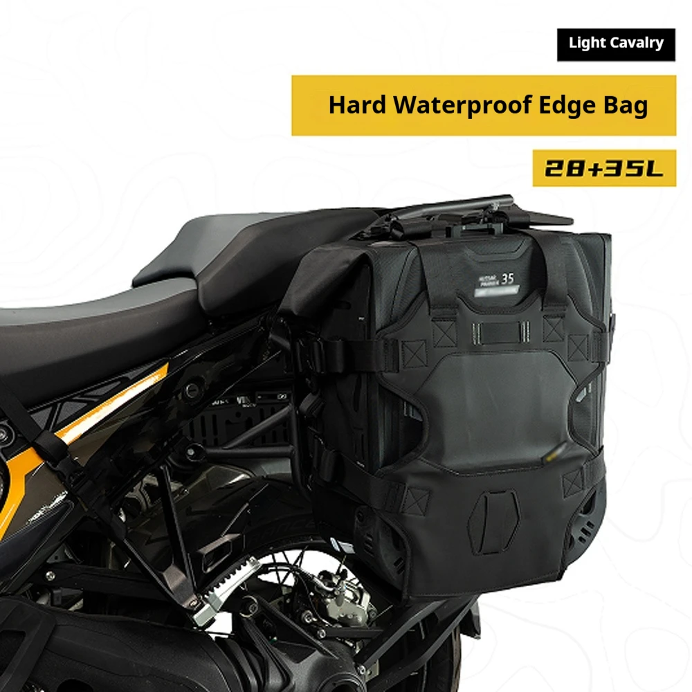 For Motorcycle 28L 35L Hard Shell Waterproof Saddlebag Quick Release Touring Side Bag No-Drill Accesorios Moto