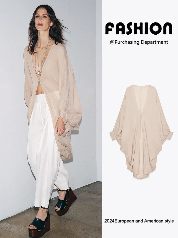

Faionable Long Sve V-Ne Top Women's New Arrival Autumn Season Versatile Outfit Casual Chic Commute Sle Loose Fit Kni...