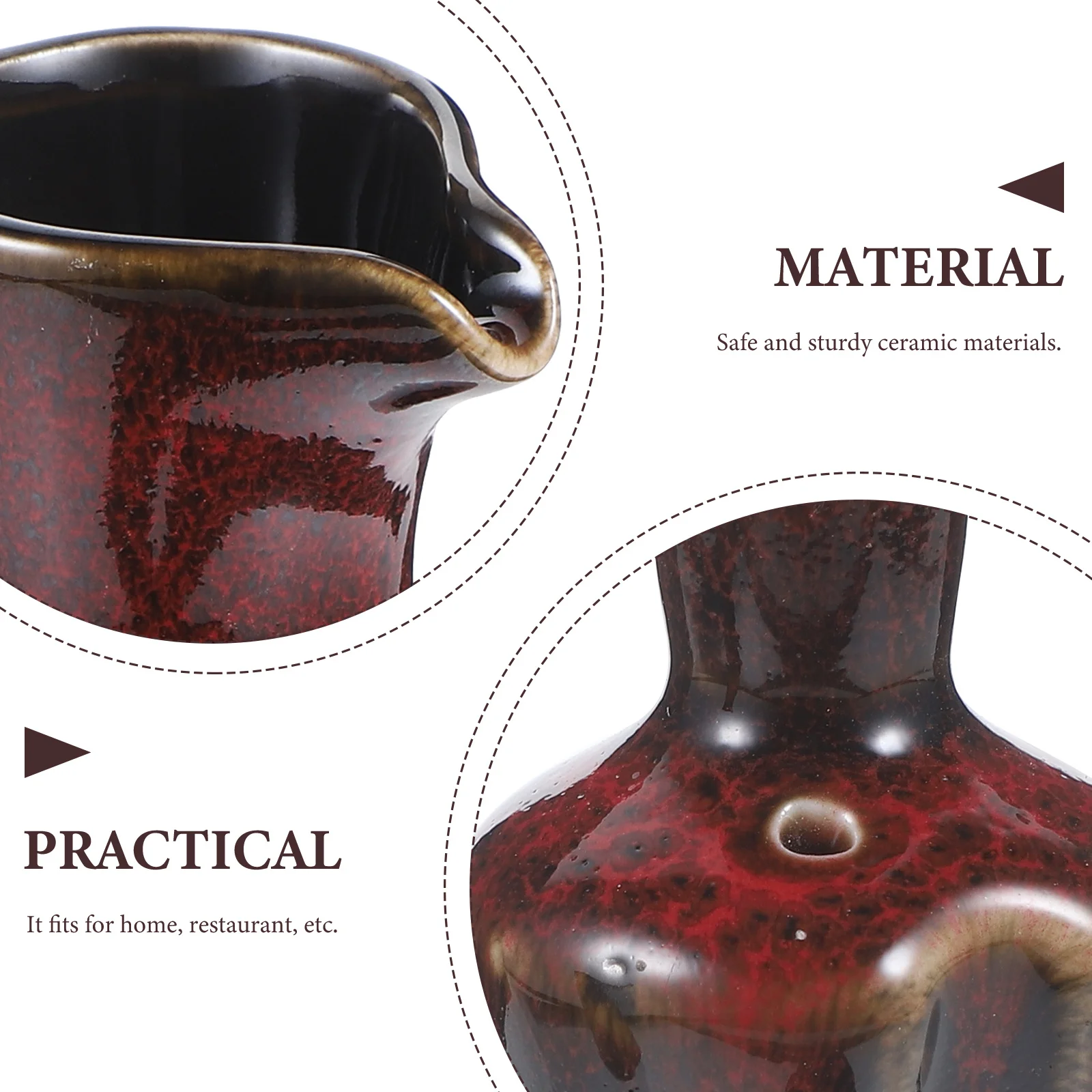 

Ceramic Kiln Change Condiment Bottle Multipurpose Kitchen Oil Vinegar Soy Sauce Storage Container Condiment Bottle