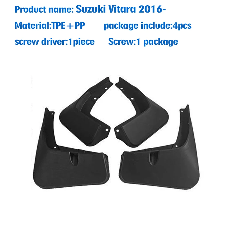 FOR Suzuki Vitara Mudguard Fender Mud Flap Guards Splash Mudflaps Car Accessories 4pcs 2016 2017 2018 2019 2020 2021 2022 2023+