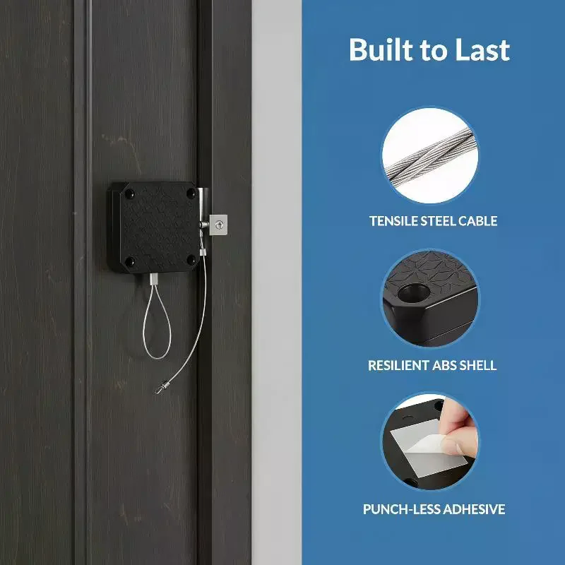 Punch-Free Automatic Door Closer, Durable Hydraulic Mechanism, Easy Installation, Adjustable Speed for Home, Office, Comm