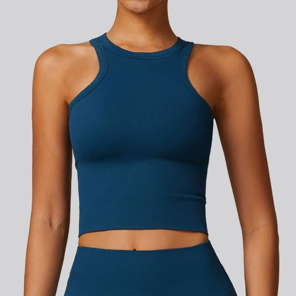 

Women's Seamless Sport Vest Shockproof Yoga Underwear Push Up Fitness Sport Tops Women Breathable Running Workout Gym Vest