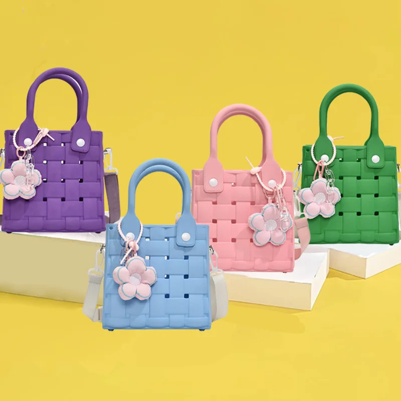 Sac messager en gel de pton pour enfants, sacs mère et enfants, sac de plage d'été, petit fourre-tout pour femme, sacs à main pour fille