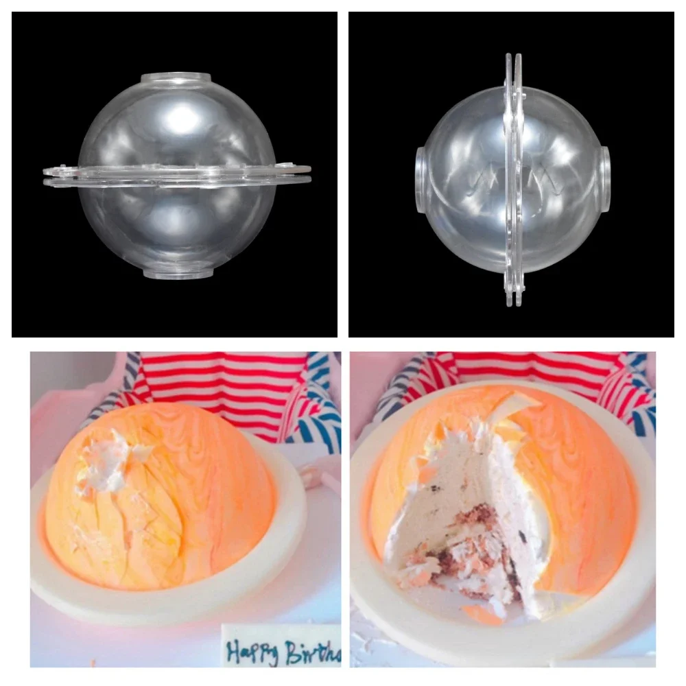 Moules à gâteau en forme de planète 3D, moules à chocolat, boule transparente en plastique, décorations de boîte à bonbons, moule à gâteau mousse Chamonix, outils de cuisson