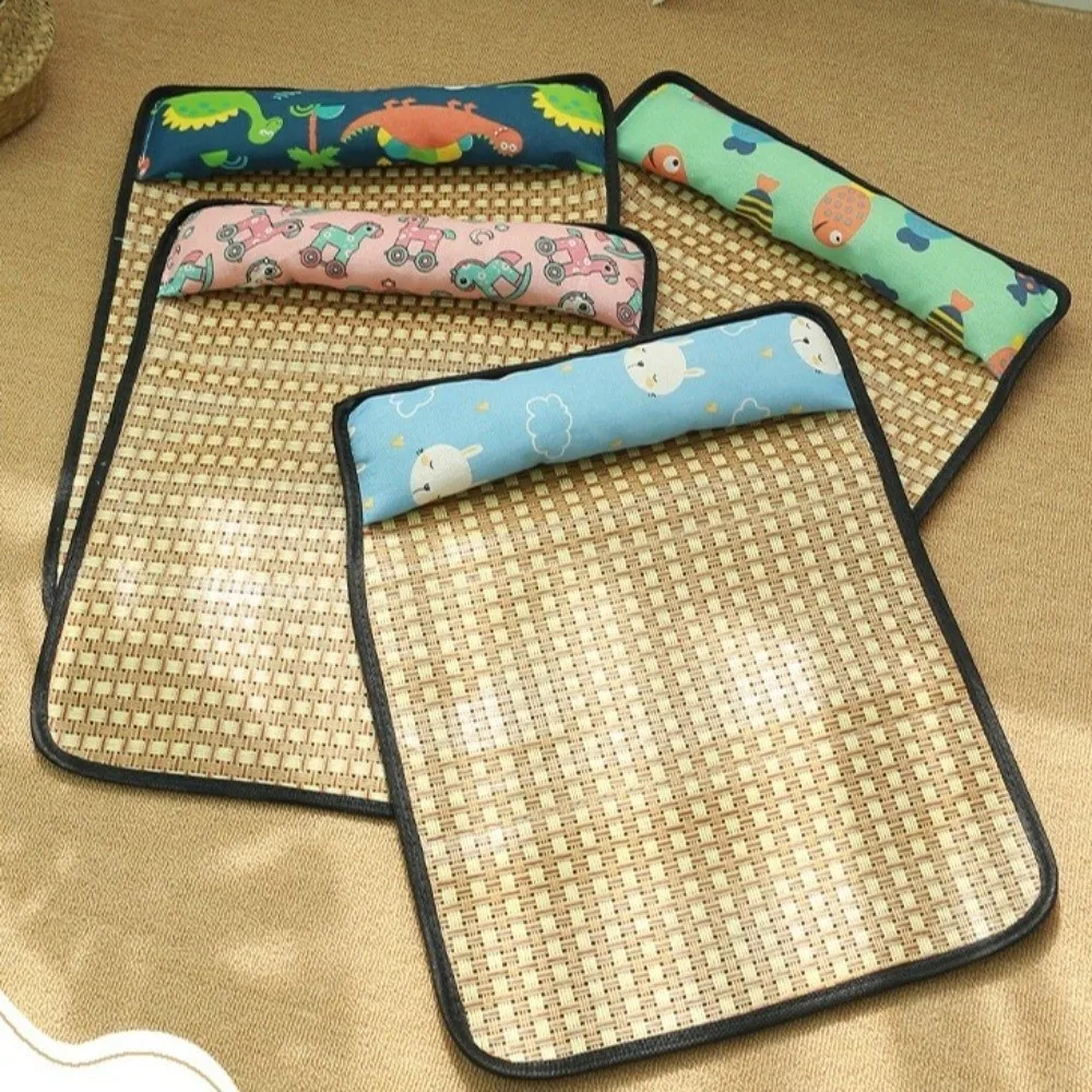 Rattan Cooling Pet Mat with Pillow 5