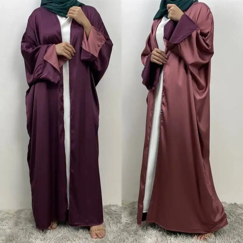 

Fashionable Polyester Cardigan with Muslim Bat Sleeves, Loose and Double-sided, Abaya 1428 Ramadan Dubai Luxury Islam Elegant