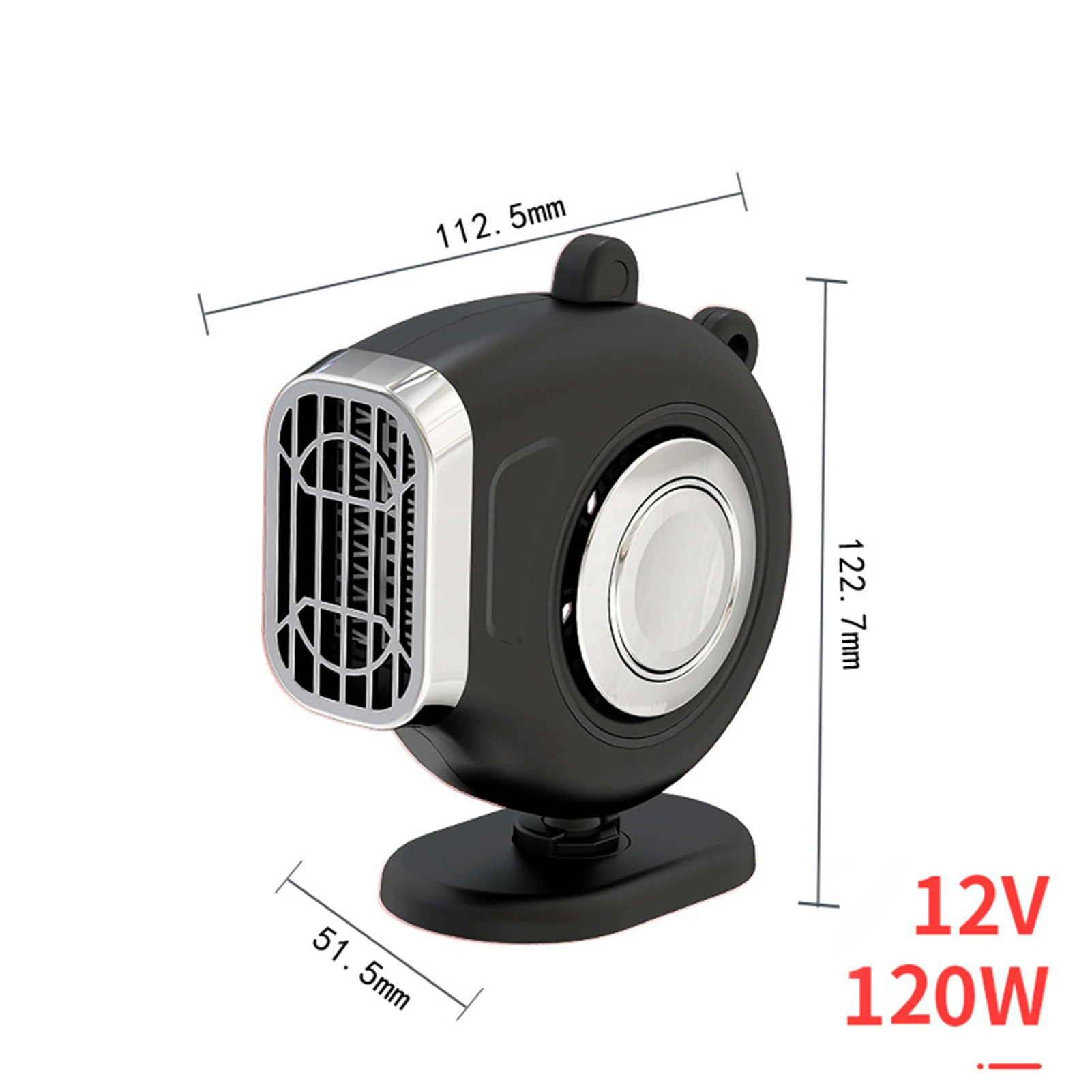 Car Heater 12V 120W Adjustable Auto Heater Fan Car Vehicle Dashboard Electric Heater Cooling Fan Window Windshield Demister