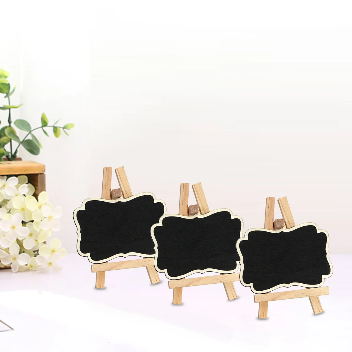 3Pcs Framed Chalkboard Mini Place Cards Lightweight Portable Use Chalk Marker for Seating Chart Party Desk Decor Easel