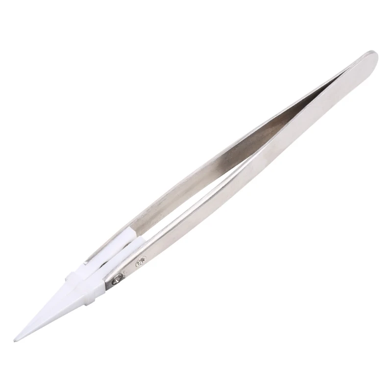 C18 New Hot Heat Resistant Stainless Steel Ceramic Tweezers Pointed Tip For RBA RDA Coils