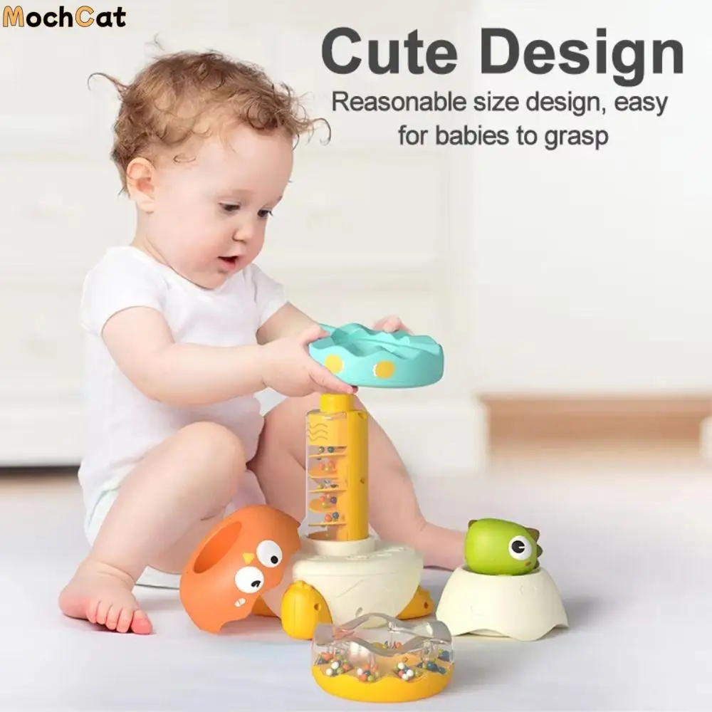 Ferrule Dinosaur Rainbow Stacking Toys Montessori Toy Rainbow Tower Stacking Rings Developmental Toys Stackable Early Education