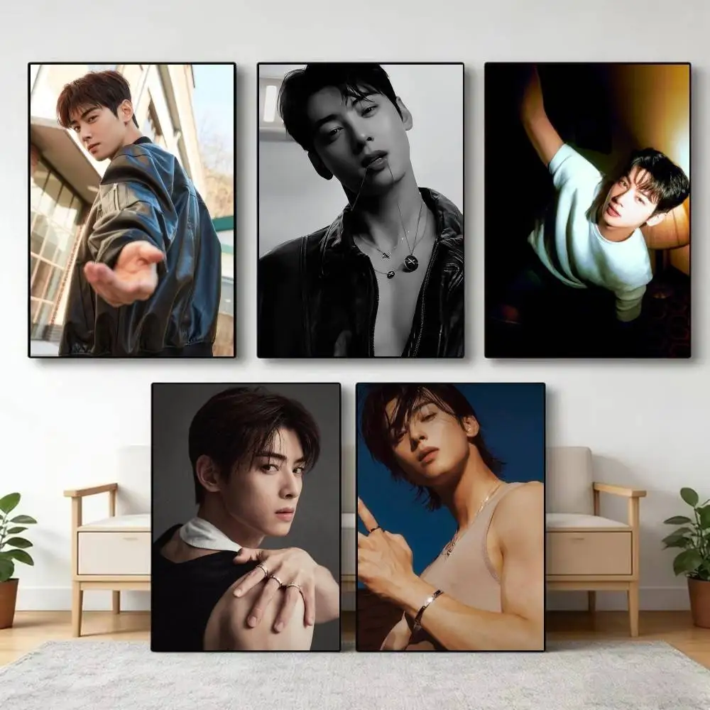 Actor C-cha handsome E-un woo   Classic Vintage Posters HD Quality Wall Art Retro Posters for Home Room Wall Decor