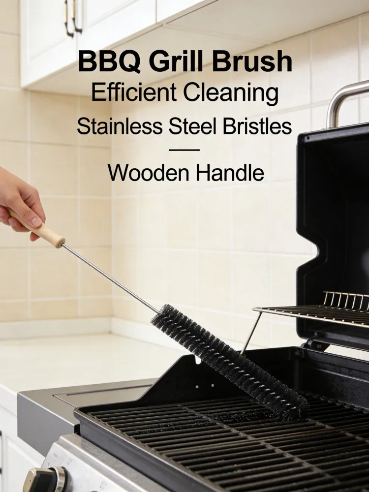 

Черная щетка для глубокой очистки с длинной ручкой и жесткой щетиной для ванной, туалета, кухни, раковины, ванны, плитки и швов.