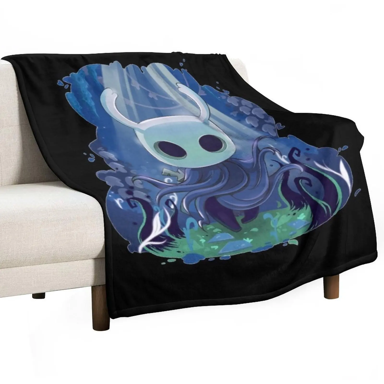 Hollow Knight - The Knight Throw Blanket Softest Cute Soft anime Luxury St Beautifuls Blankets