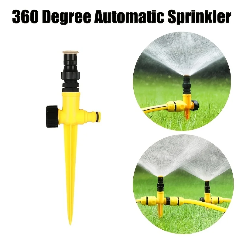 360° Automatic Sprinkler Rotating Garden Lawn Irrigation System Large Area Coverage Water Sprinkler Nozzle Irrigation Supplies