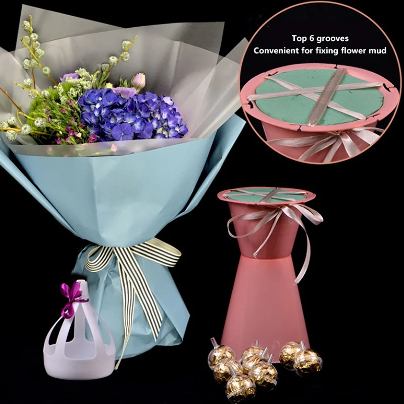 New 1 Piece Quick Package Floral Materials Flower Shop Package Flower Arrangement Bucket Arrow Bucket Container