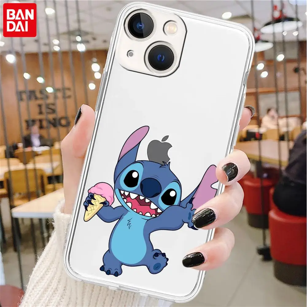 Śliczne Lilo ścieg etui do iPhone 13 12 15 11 Pro Max 7 8 12 mini Plus XR XS 15 Plus 15 Pro Max 15 TPU miękkie etui na telefon