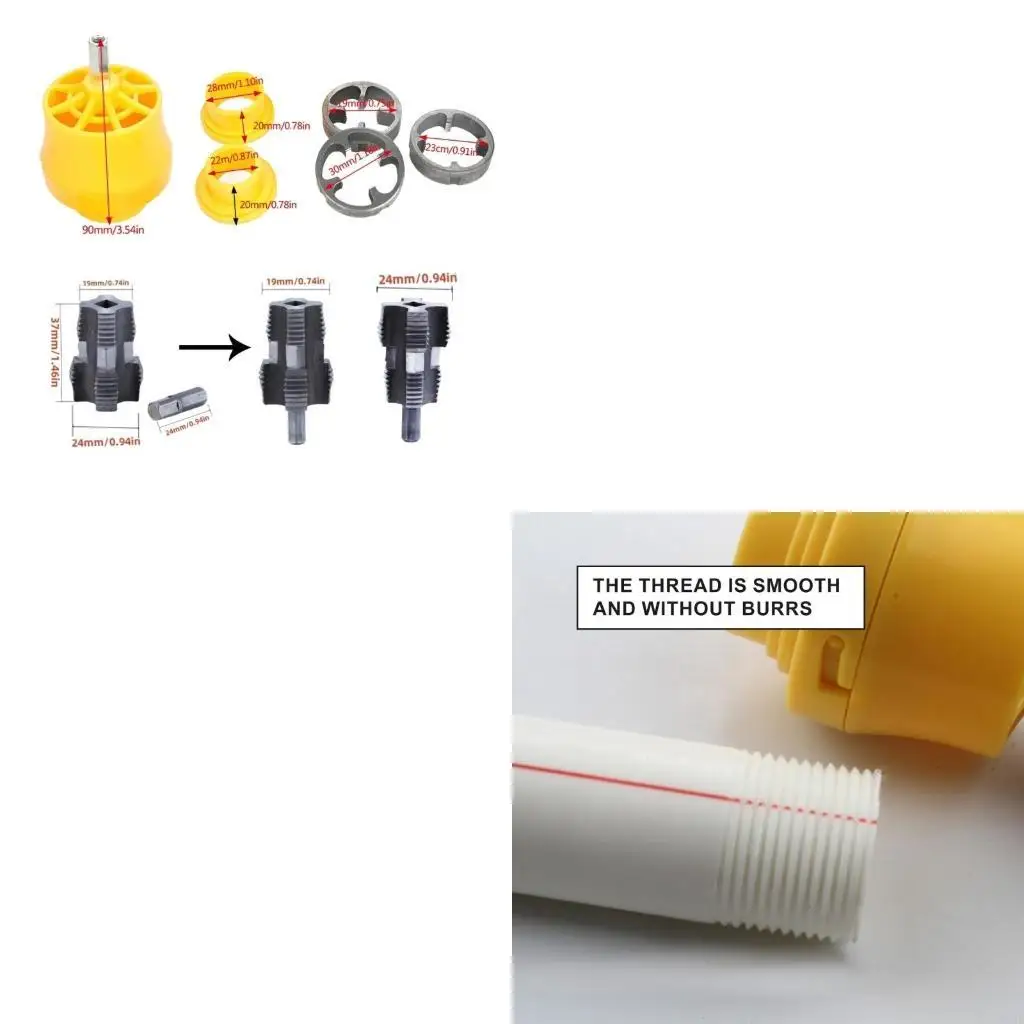

P82E PVC Thread Maker Tool for Electric Drill Home Renovation & Plumbing Repair Tasks