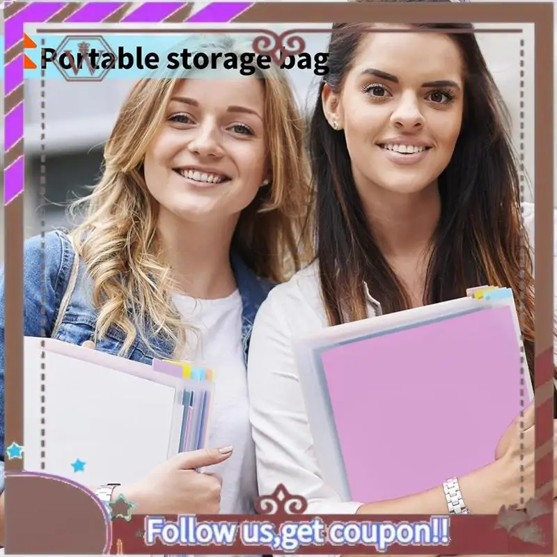 ABBG-منظم تخزين الورق مقاس 12 × 12 بوصة منظم تخزين شفاف مع علامات تبويب مؤشر لاصقة لورق القصاصات من الفينيل