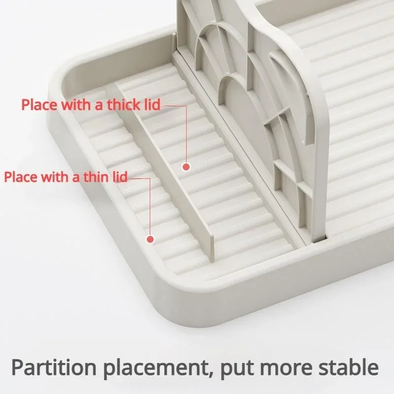 Kitchen Accessories Multifunctional Pan Pot Lid Holder Stand Rack Spoon Rest Pot Lid Spatula Soup Spoon Storage Shelf